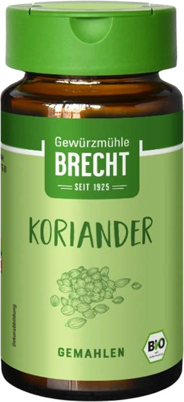 Brecht Koriander gemahlen Bio Glas, 25 g