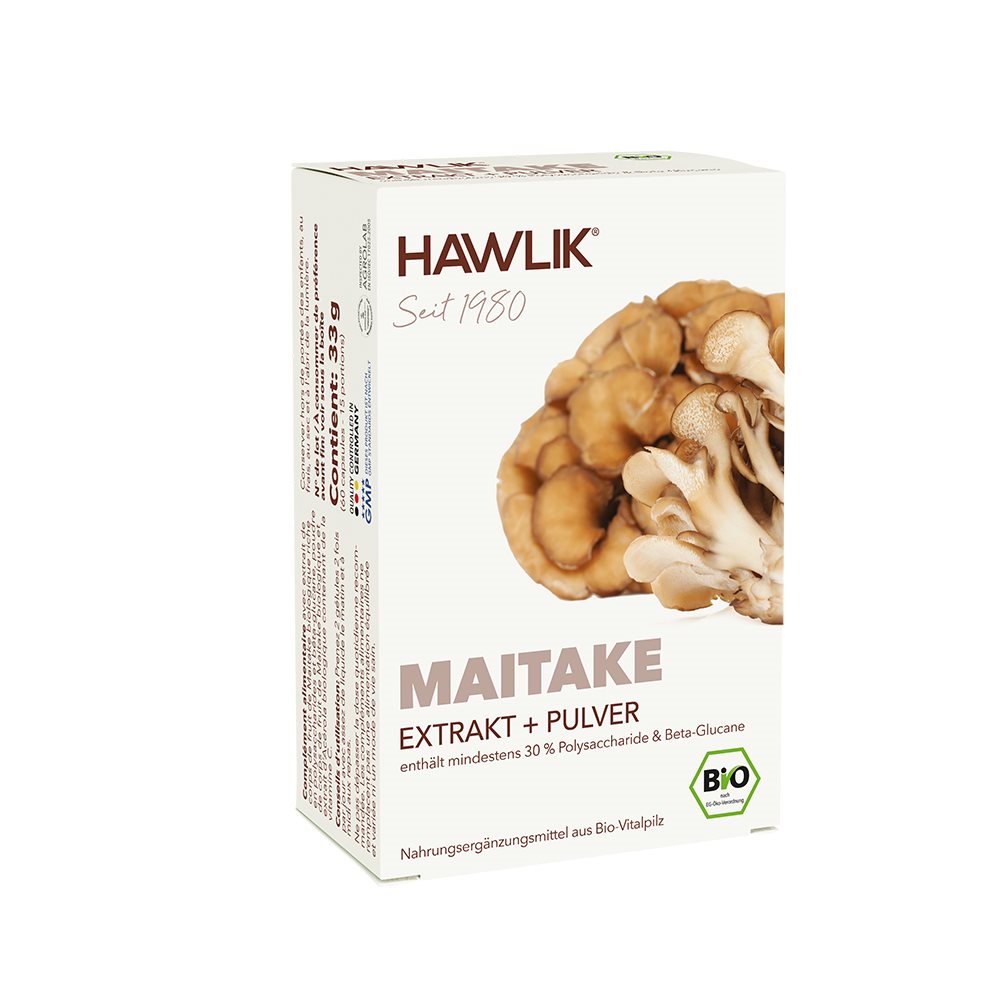 HAWLIK Maitake Extrakt + Pulver Kapseln, 60 Stück