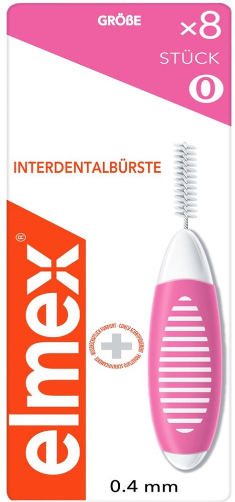 elmex Interdentalbürste 0.4mm pink, 8 Stück