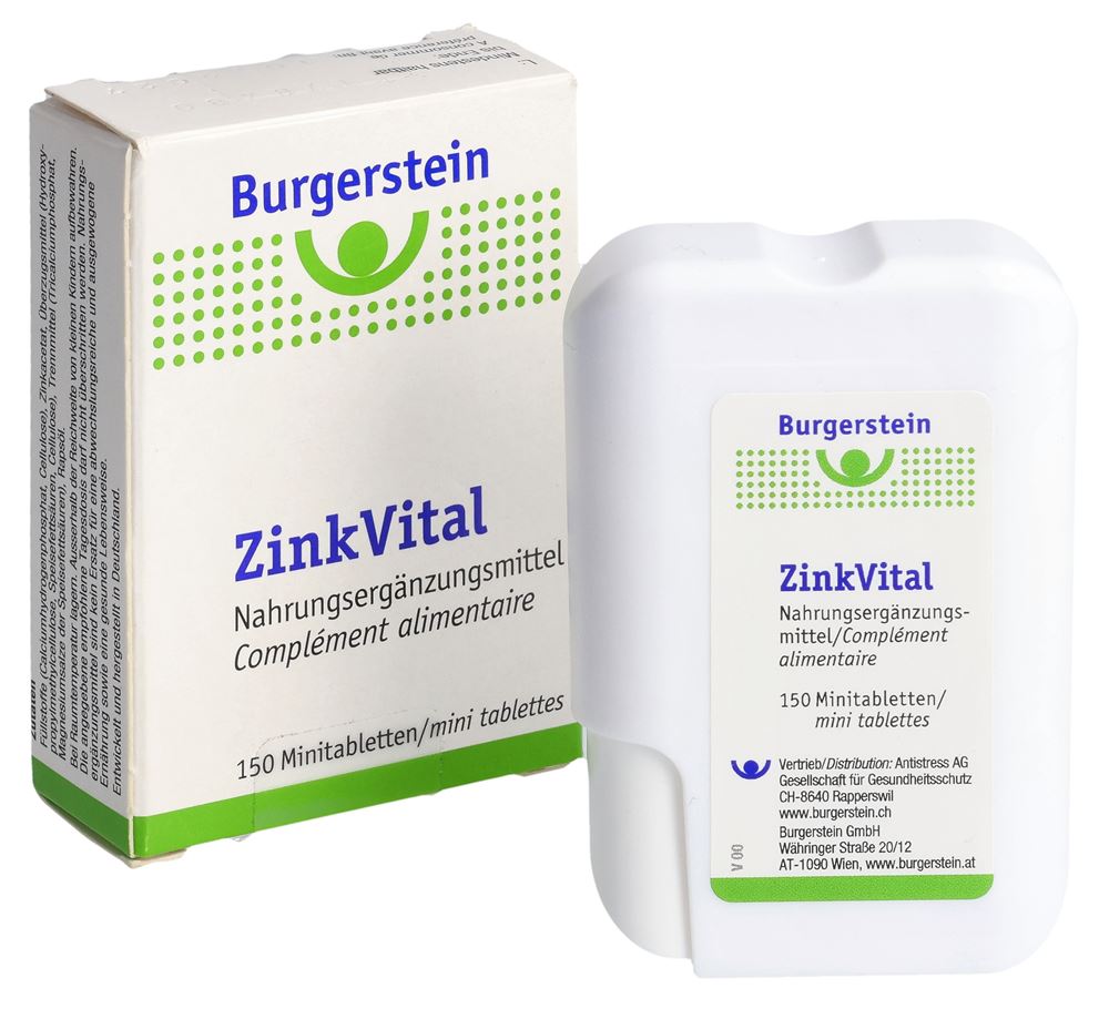 Burgerstein ZinkVital 5 mg Minitabletten, 150 Stück