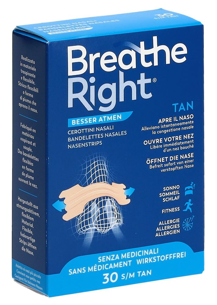 BREATHE RIGHT/BESSER ATMEN beige normal, 30 Stück