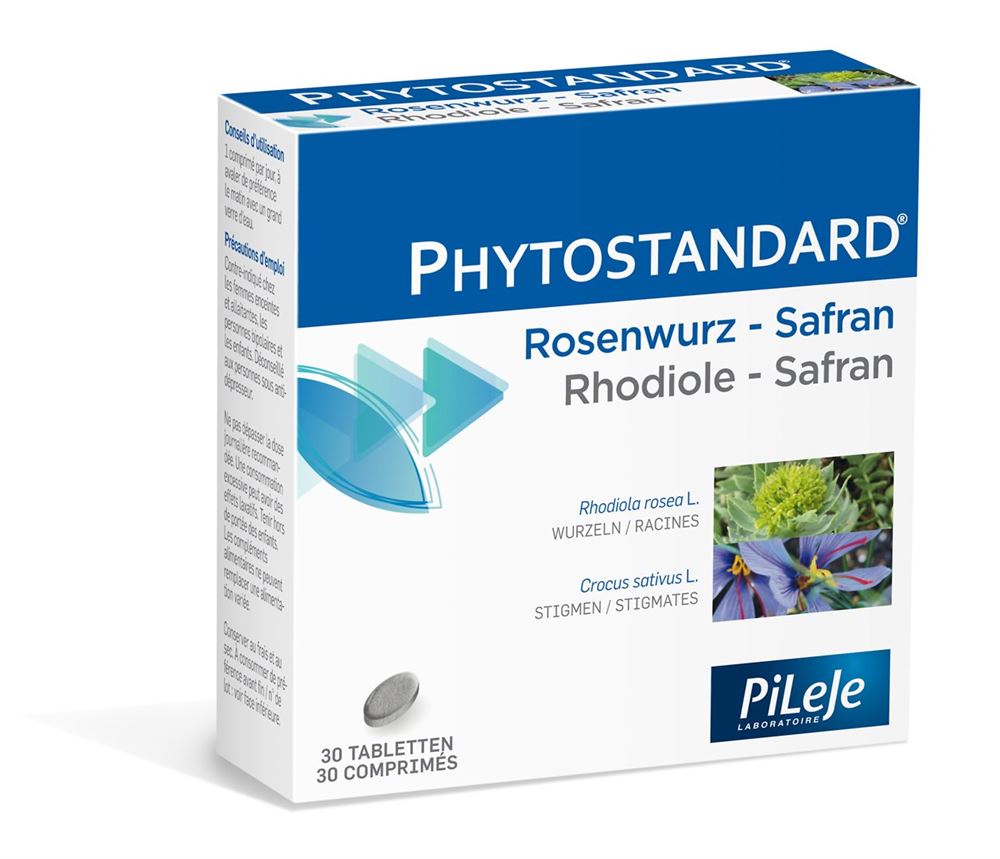 Pileje Phytostandards Rosenwurz Safran Tabletten, 30 Stück