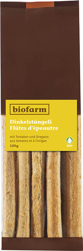 Biofarm Bio Dinkelstängeli mit Tomaten & Oregano