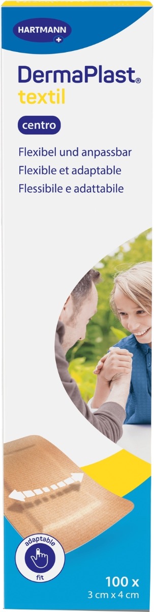 DermaPlast Textil Centro hautfarben 3 cm x 4 cm
