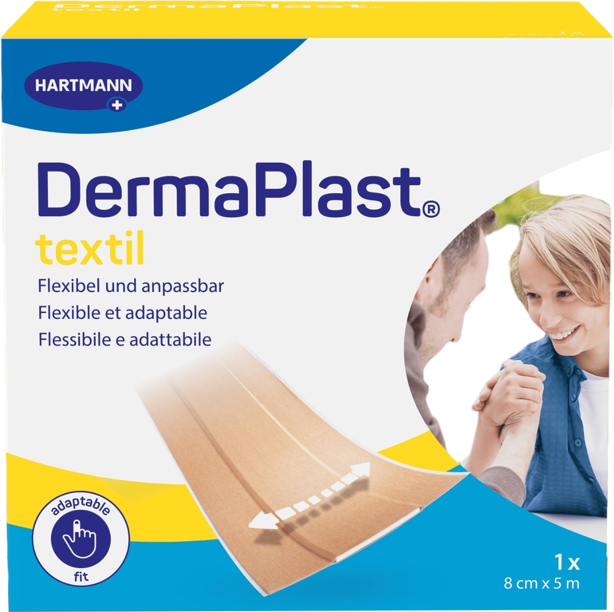 DermaPlast Textil Schnellverband 8 cm x 5 m