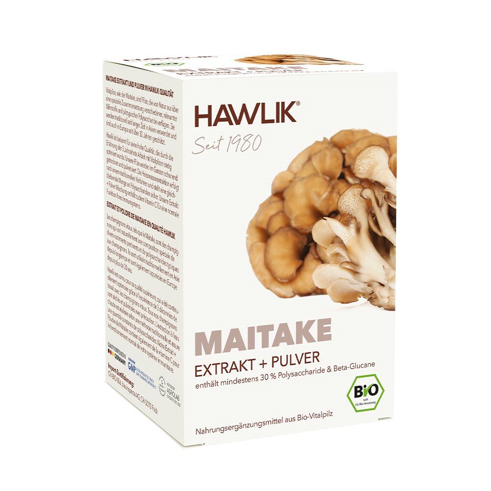 HAWLIK Maitake Extrakt + Pulver Kapseln, 120 Stück
