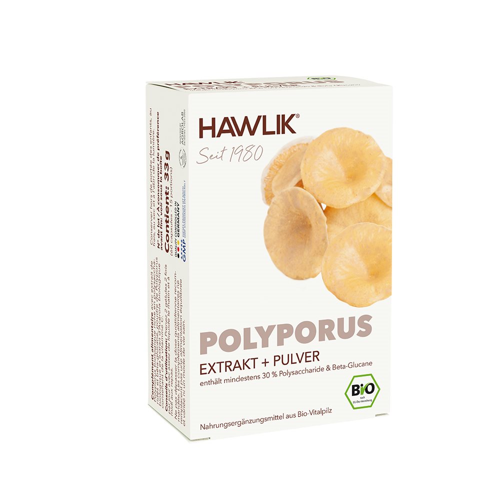 HAWLIK Polyporus Extrakt + Pulver Kapseln, 60 Stück