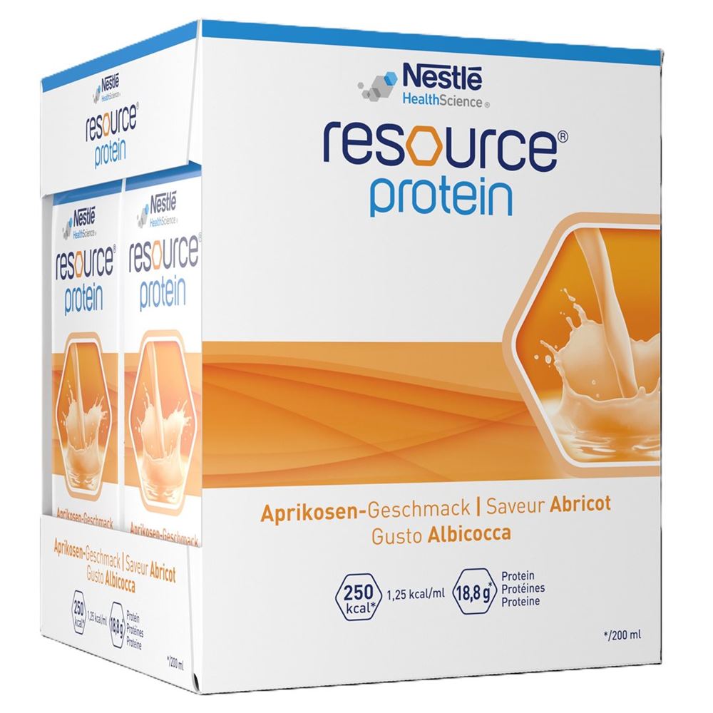 Nestle Resource Protein Aprikose Tetra, 4 x 200 ml