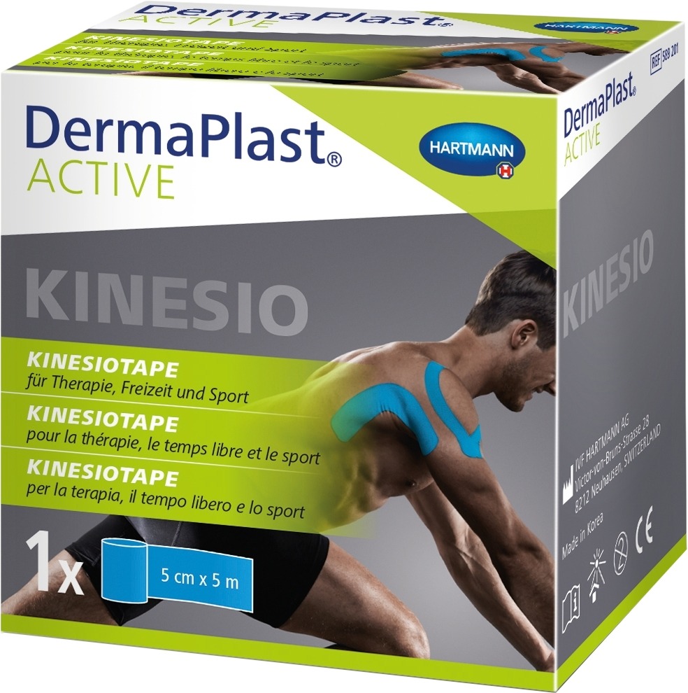 DermaPlast Active Kinesiotape 5 cm x 5 m blau