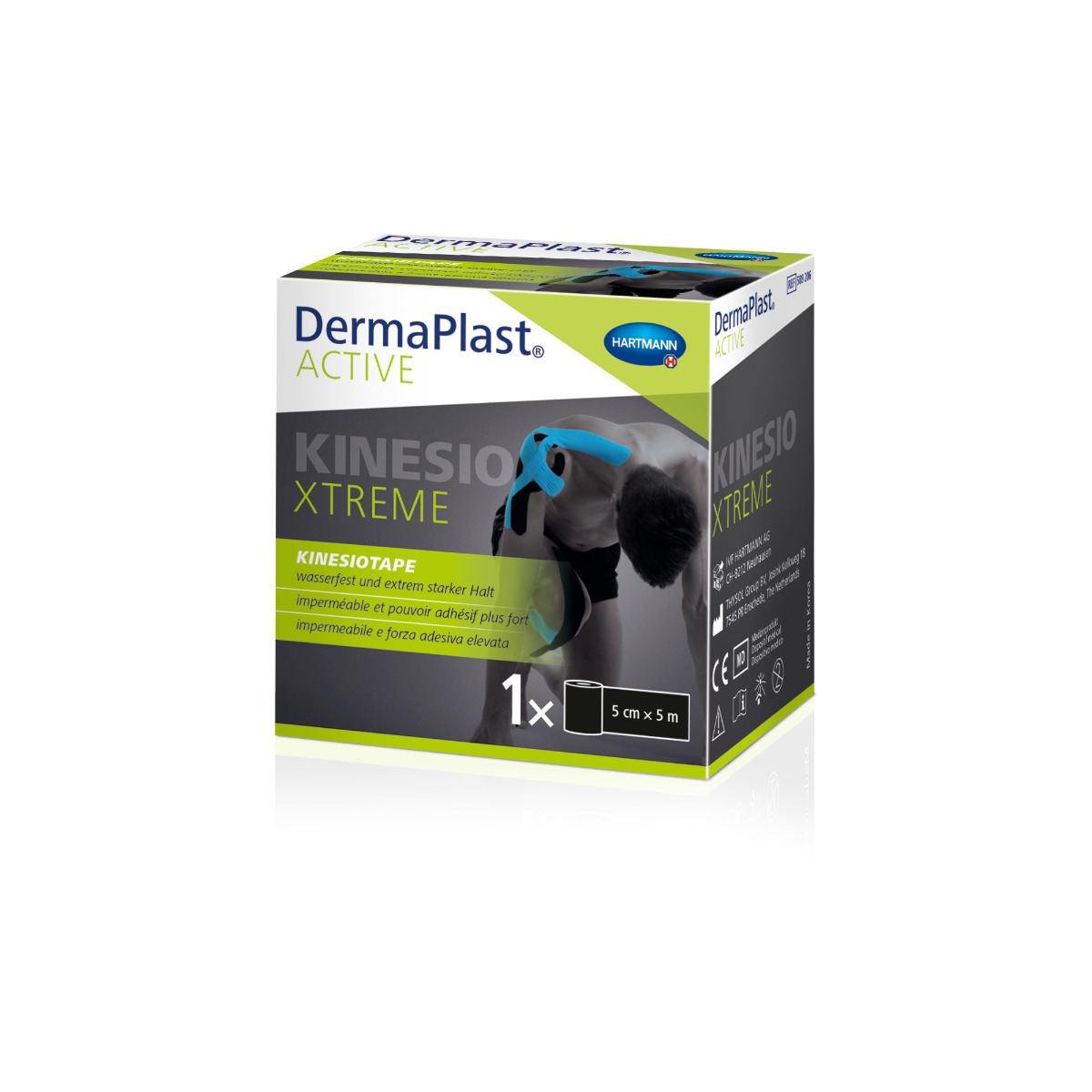 DermaPlast Active Kinesiotape Xtreme schwarz 5cm x 5m