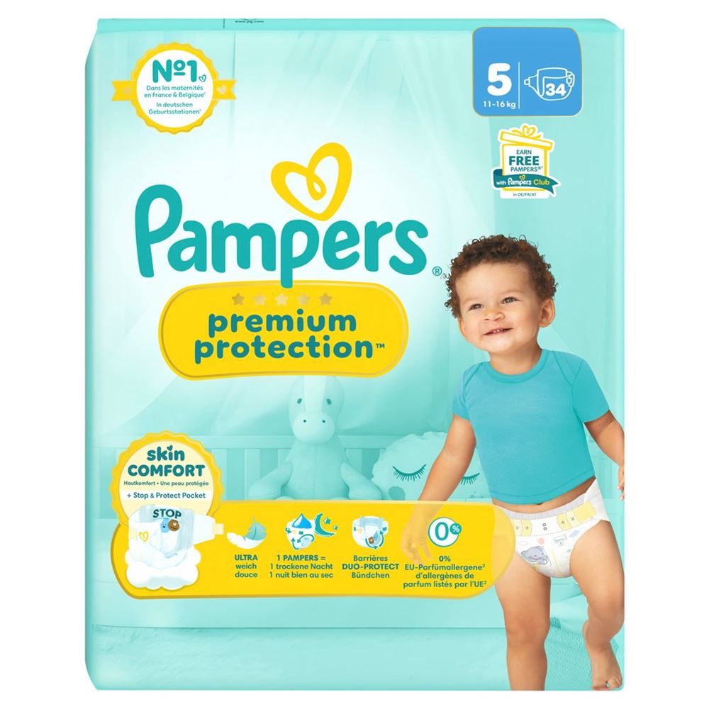 Pampers Premium Protection Junior Gr. 5 11-16 kg, 34 Stück
