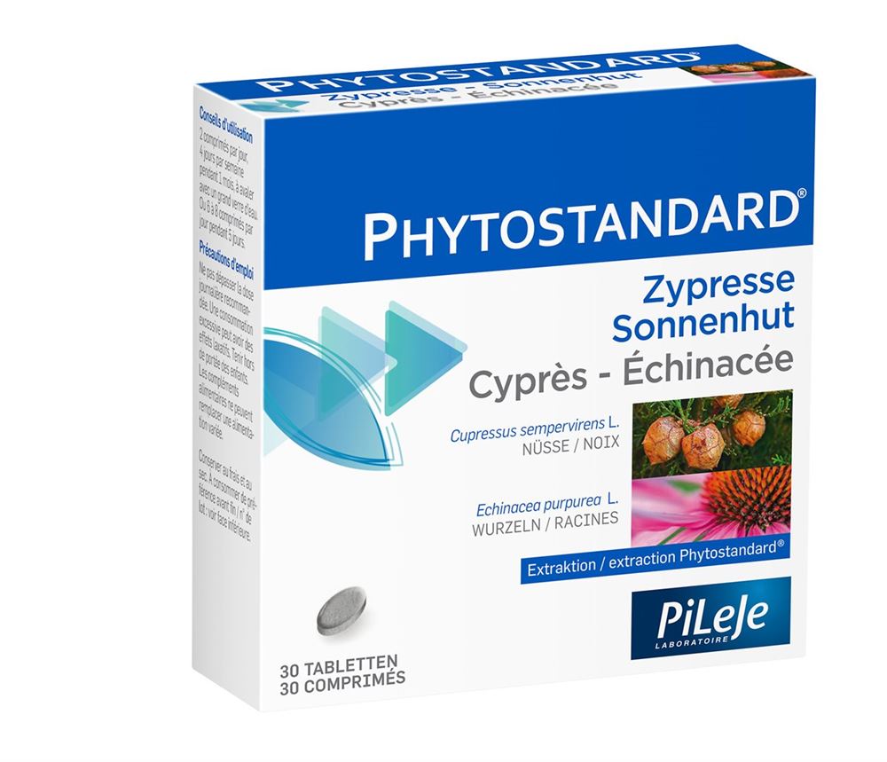 Pileje Phytostandards Zypresse Sonnenhut Tabletten, 30 Stück