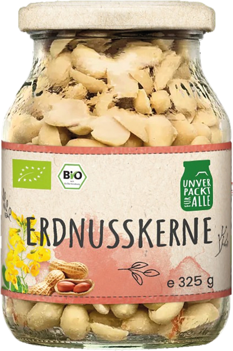 Unverpackt für alle Erdnusskerne roh geschält, 325 g