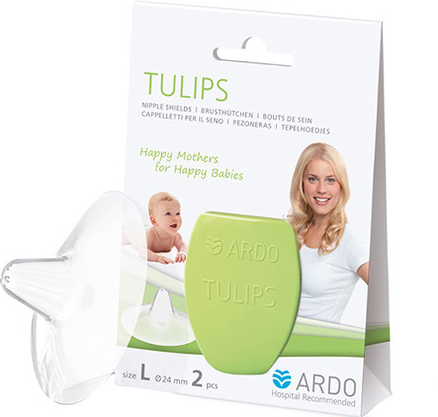 ARDO Tulips Brusthütchen L Silikon mit Box, 2 Stück