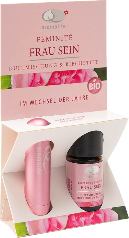 Aromalife Frau Sein Duftmischung mit Riechstift Alu pink