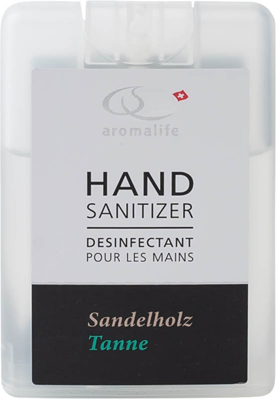 Aromalife Hand Sanitizer Sandelholz Tanne Taschenspray, 18 ml