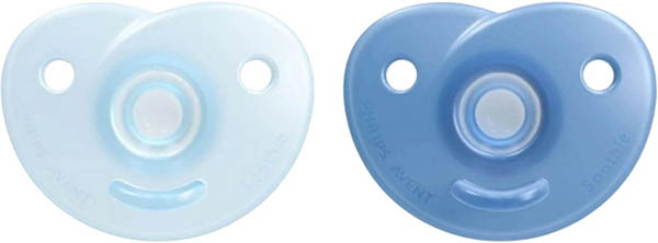 Avent Philips Curved Soothie Blue 0-6M Stericase, 2 Stück