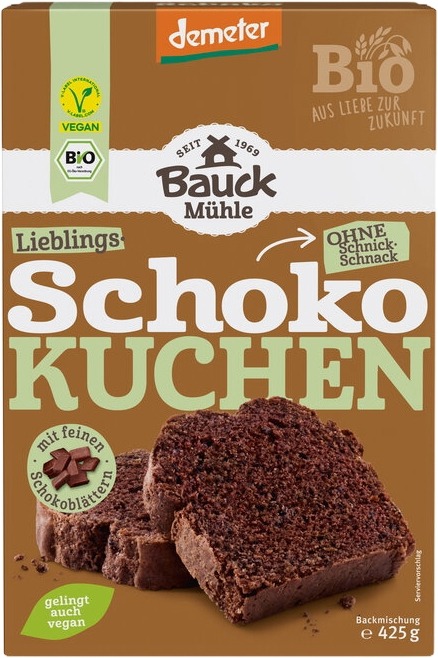 Bauck Mühle Schokoladenkuchen Backmischung Demeter, 425 g