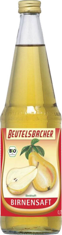 Beutelsbacher Birnensaft klarer Direktsaft bio, 700 ml