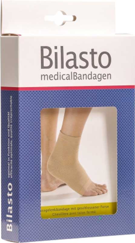 BILASTO Fussgelenkbandage Ferse geschlossen beige, Grösse M