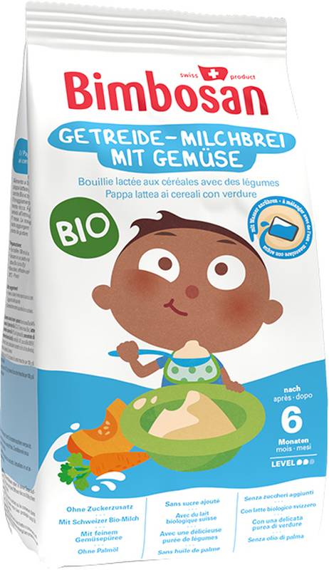 Bimbosan Bio Getreide Milchbrei mit Gemüse, 300 g