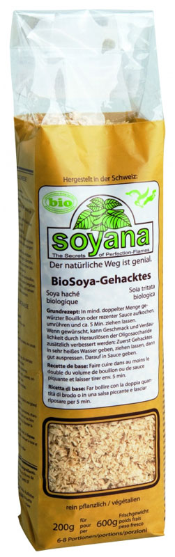 SOYANA Soja Eiweiss Gehacktes Bio naturfarben, 200 g