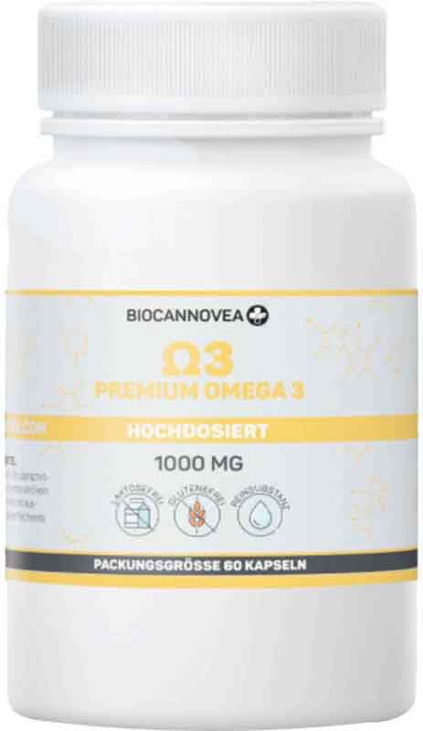 BIOCANNOVEA Omega 3 Kapseln 1000 mg, 60 Stück