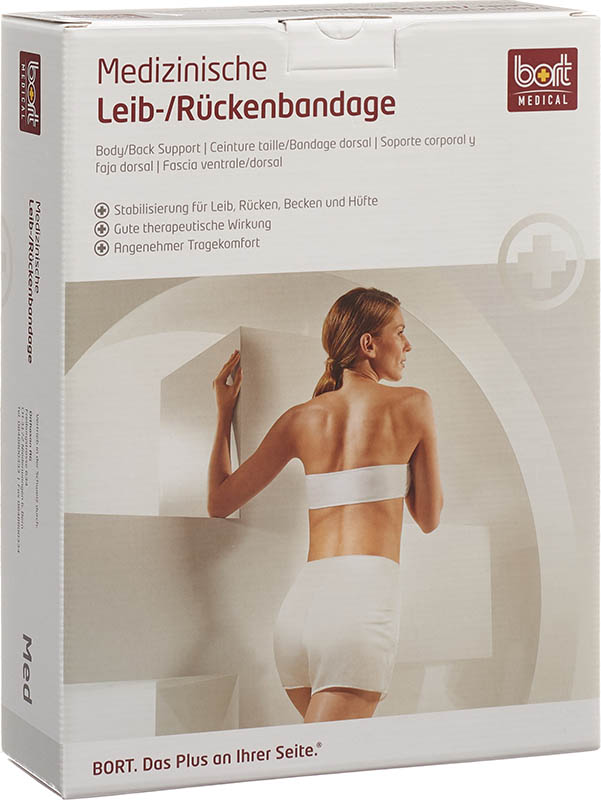 BORT Leib- und Rückenbandage Schwangere 105cm -119cm Grösse 2 weiss