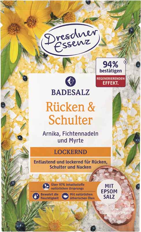 Dresdner Essenz Gesundheitsbad Rücken & Schulter Portionenbad, 12 Stück