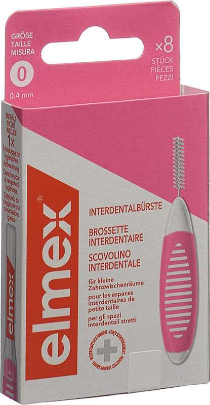 elmex Interdentalbürste 0.4mm pink, 8 Stück