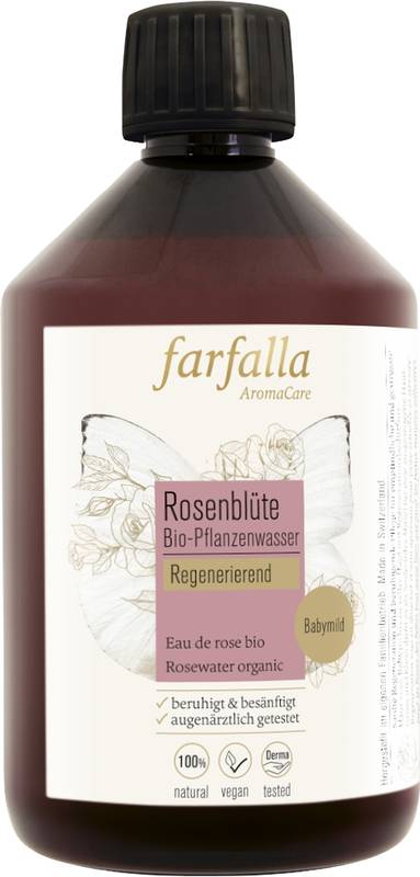 Farfalla Rosenblüte Bio-Pflanzenwasser regenerierend, 500ml