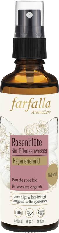 Farfalla Rosenblüte Bio-Pflanzenwasser regenerierend, 75ml
