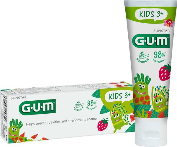 GUM Kids Zahngel 3+ Erdbeer, 50 ml