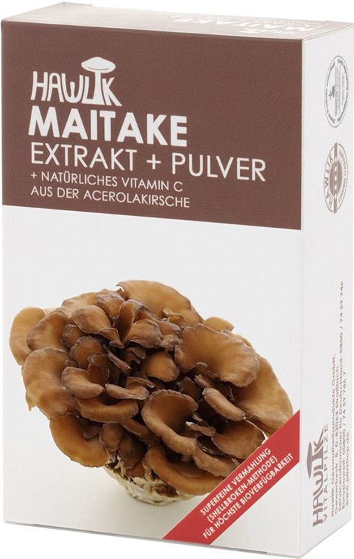 HAWLIK Maitake Extrakt + Pulver Kapseln, 60 Stück