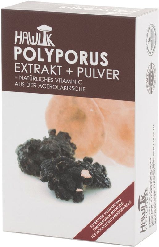 HAWLIK Polyporus Extrakt + Pulver Kapseln, 60 Stück