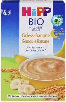 HIPP Bio Gute-Nacht Griessbrei Banane, 250 g