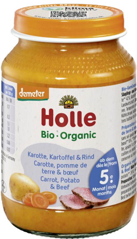 Holle Karotten, Kartoffeln & Rind Bio