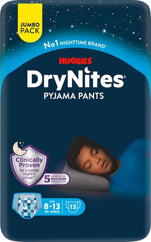 HUGGIES DRYNITES Nachtwindeln Boy L 8-13 Jahre, 13 Stück