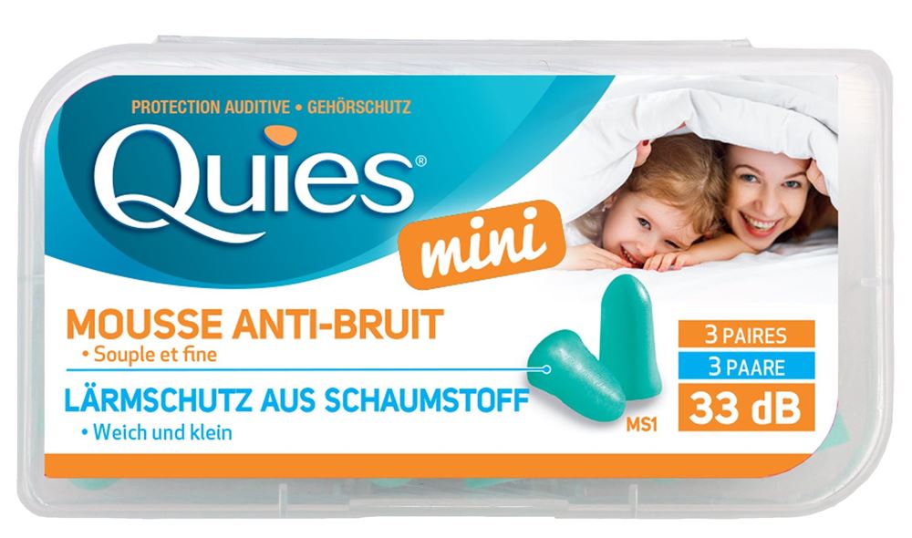 QUIES Lärmschutz aus Schaumstoff MINI, 6 Stück