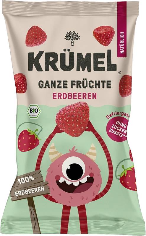 Krümel Ganze Früchte Erdbeeren Bio, 10 g