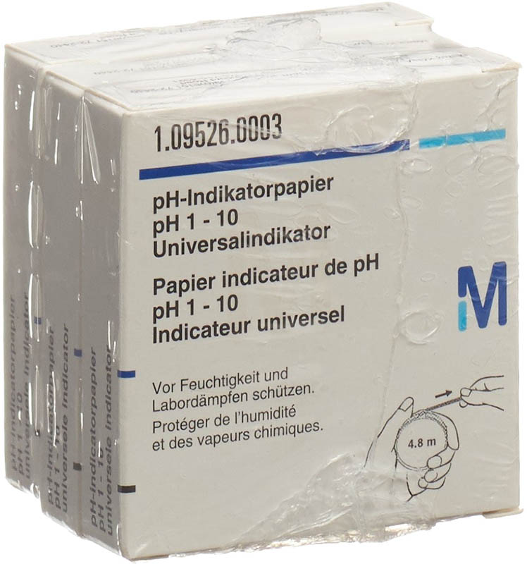 MERCK Indikatorpapier pH 1-10 Rolle komplett , 3 Stück