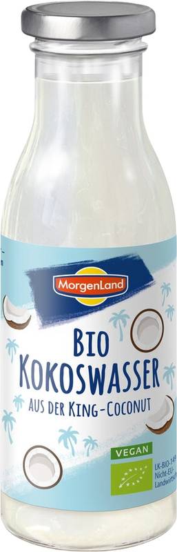 Morgenland Kokoswasser im Glas, 200 ml