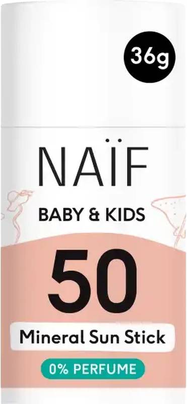 Naïf Mineral Sun Stick SPF50 0% Perfume Baby & Kids, 36 g