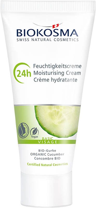 BIOKOSMA BASIC Visage 24h Feuchtigkeitscreme Bio Gurke, 30 ml