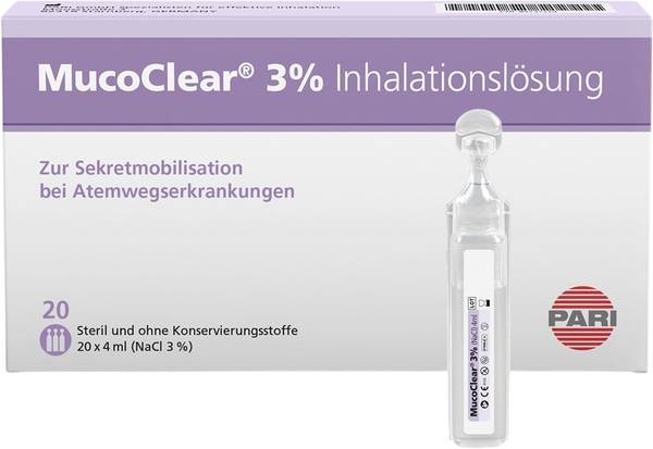PARI MUCOCLEAR Inhalationslösung 3% NaCl, 20 x 4ml