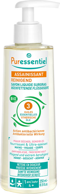 PURESSENTIEL Rückfettende Liquid Seife, 250 ml