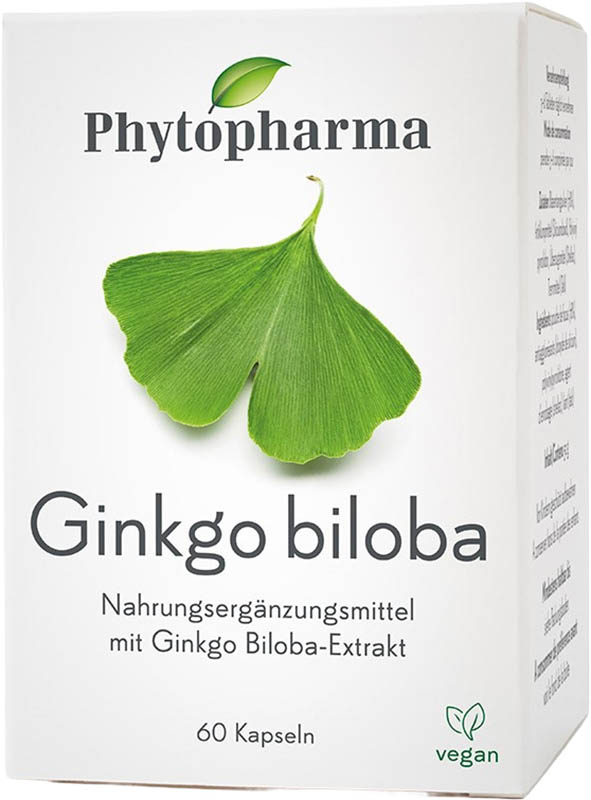 Phytopharma Ginkgo biloba Kapseln, 60 Stück