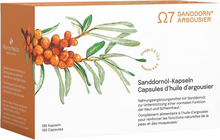 Sanddorn Argousier Omega 7 Kapseln, 180 Stück