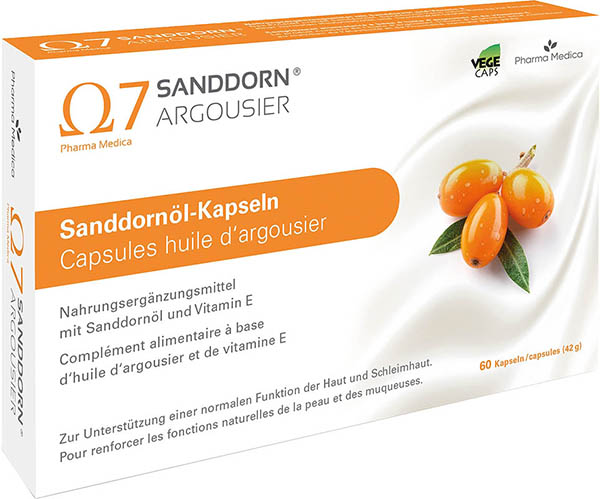 Sanddorn Argousier Omega 7 Kapseln, 60 Stück