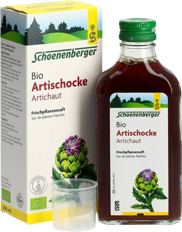 Schoenenberger Artischocken Frischpflanzensaft Bio, 200 ml